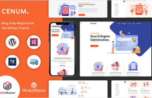 Cenum SEO Digital Marketing Elementor WordPress theme