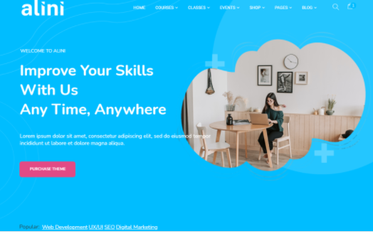 Alini E learning Training LMS WordPress Theme