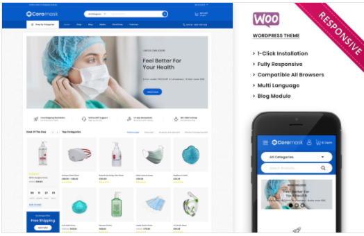 Coromask The Premium Medical Responsive WooCommerce Theme