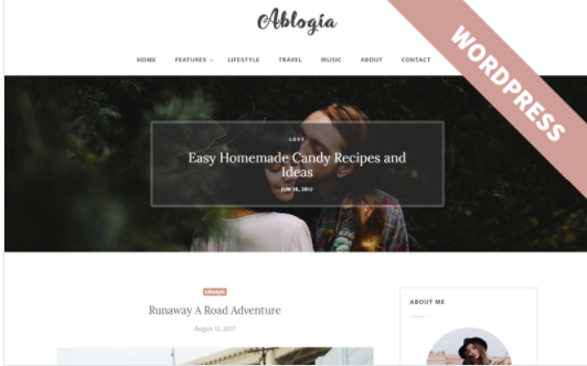 Ablogia Personal Blog WordPress Theme