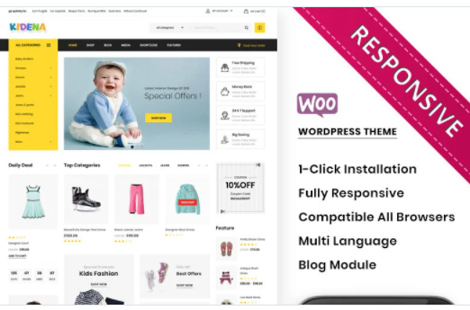 Kidena The Kids Playstore Responsive WooCommerce Theme 1