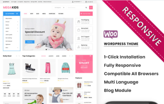 Megakids The Mega Toy Store WooCommerce Theme