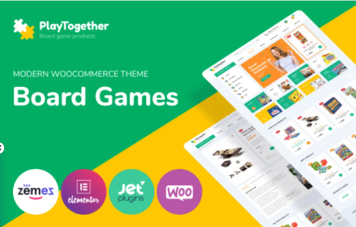 PlayTogether Board games hop Elementor WooCommerce Theme