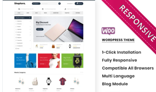 Shoptora The Mega Store Premium WooCommerce Theme