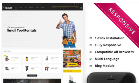 Target The Tool Store Responsive WooCommerce Theme