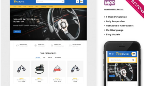 Topauto The Autopart Responsive WooCommerce Theme