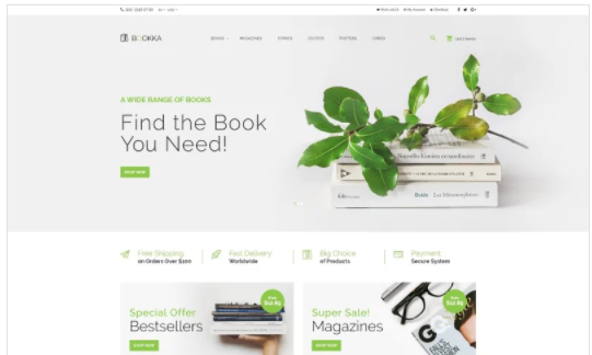 BOOKKA Books Shop OpenCart Template