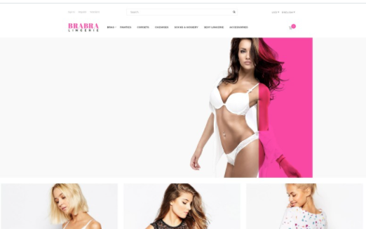 Brabra Beautiful Lingerie Online Store OpenCart Template