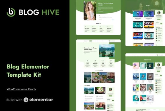 Blog Hive Personal Blog Elementor Template Kit 1