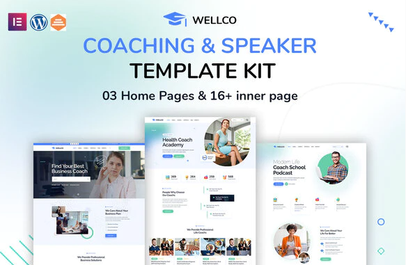 Wellco Coaching Speaker Elementor Template Kit