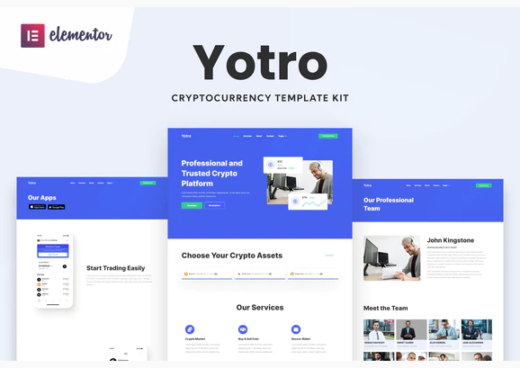 Yotro Cryptocurrency Elementor Template Kit