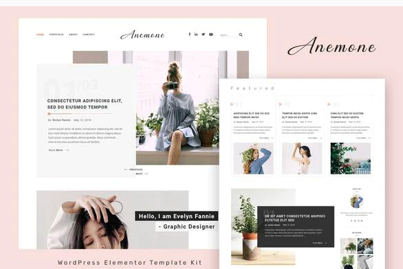 Anemone Blog Magazine Elementor Template Kit