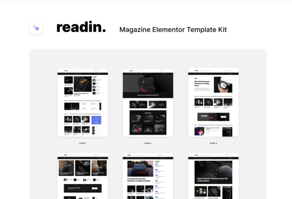 Readin Blog Magazine Elementor Template Kit