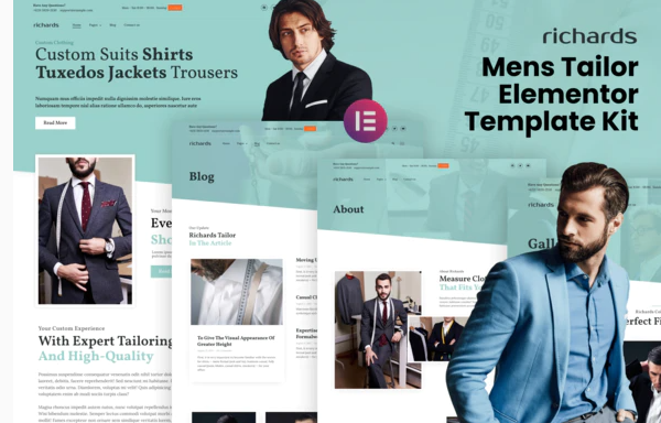 Richards Mens Tailor Elementor Template Kit