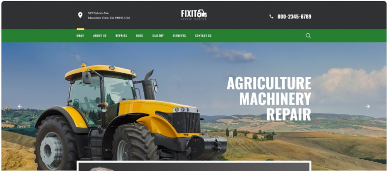 FIXIT Tractor Repair Multipage Classic HTML Website Template