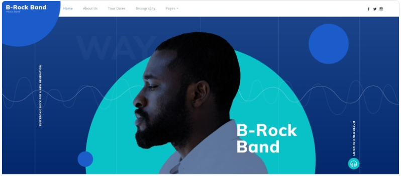 B Rock Band Music Band Multipage Creative HTML Website Template