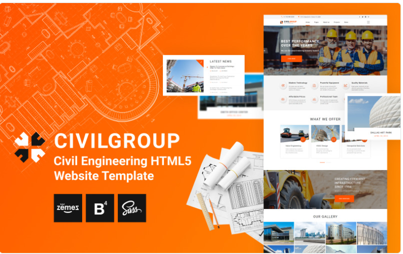 Civil Group Civil Engineering HTML5 Website Template