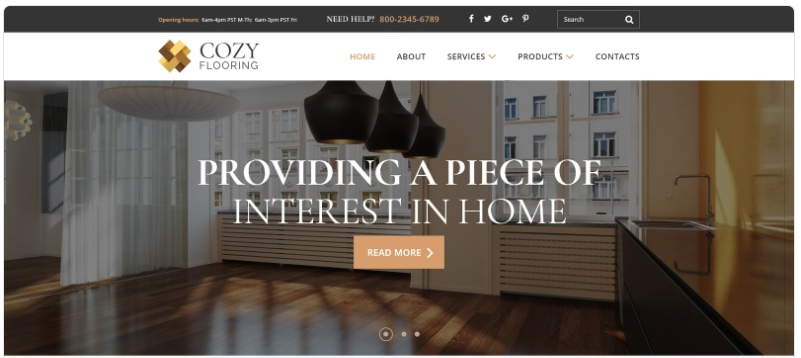 COZY Flooring Materials Responsive Modern HTML Website Template