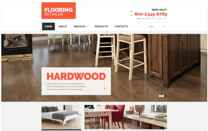 Flooring Furniture Responsive Clean HTML Website Template