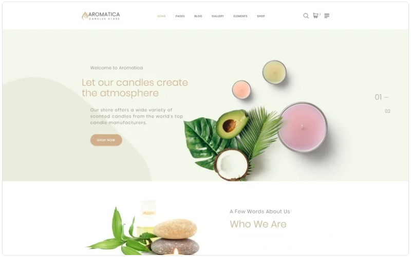 Aromatica Candles Store Multipage HTML Website Template