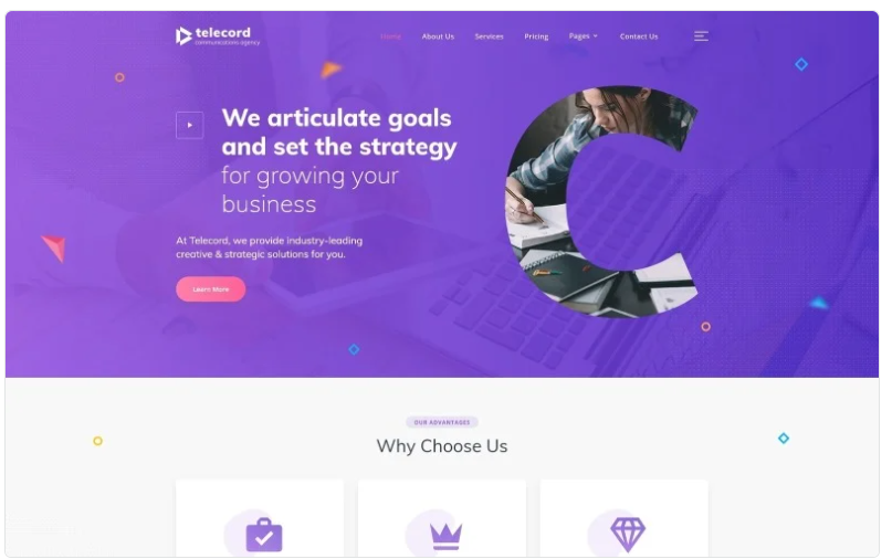 Telecord Digital Marketing Multipage Creative HTML Website Template