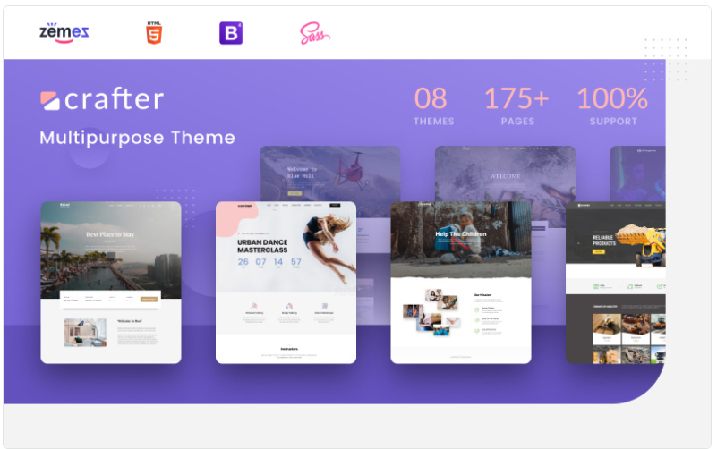 Crafter Multipurpose Modern Bootstrap 4 Website Template