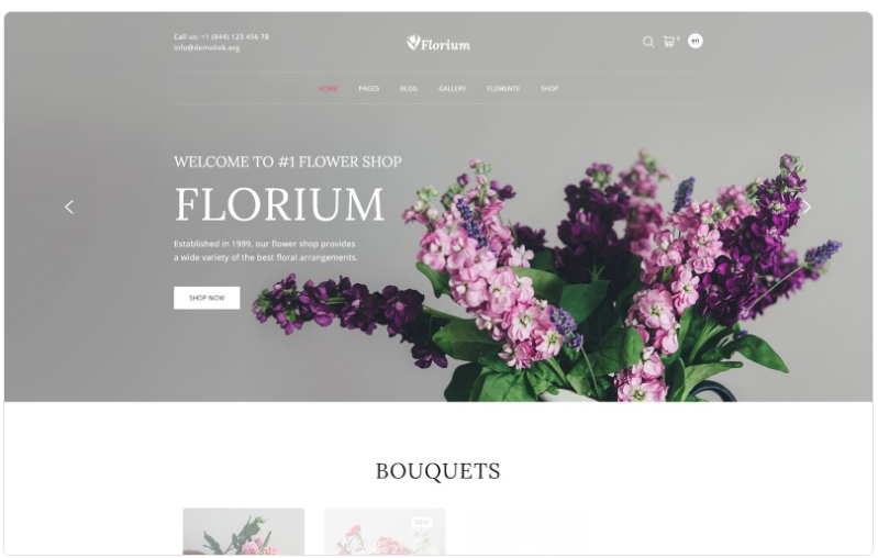 Florium Flower Store Modern Multipage HTML Website Template 1