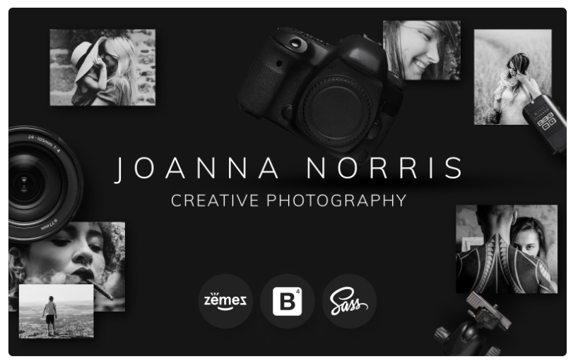 Joanna Norris Photographer Portfolio Website Template