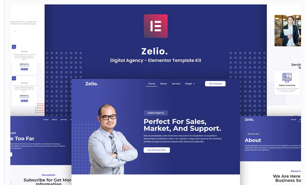 Zelio Digital Agency Elementor Template Kit