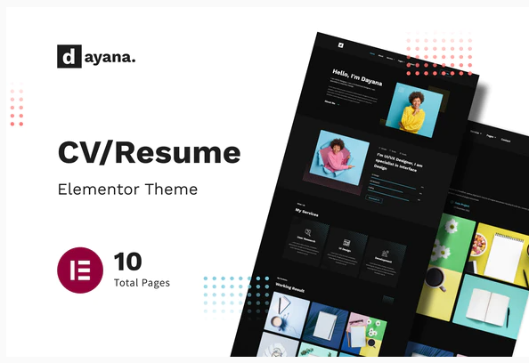 Dayana Resume Elementor Template Kit