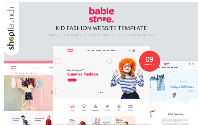 Babie Store Kid Fashion Website Template