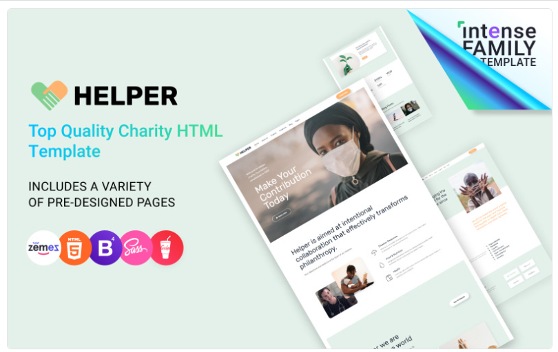 Helper Charity Organisation Website Template