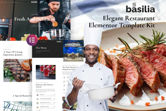 Basilia Elegant Restaurant Elementor Template Kit