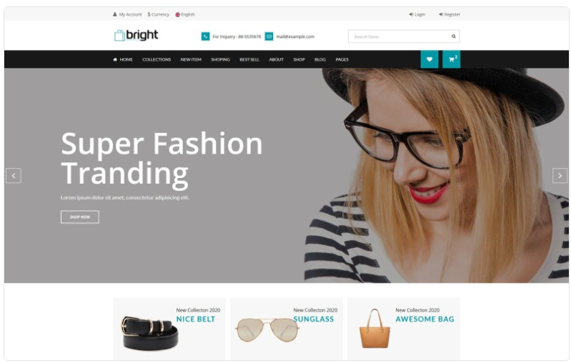 Bright Shop eCommerce HTML Theme Website Template