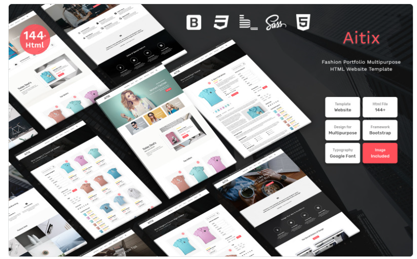 Aitix Fashion Portfolio Multipurpose Clean Bootstrap Website Template