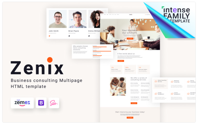 Zenix Business Consulting HTML Website Template