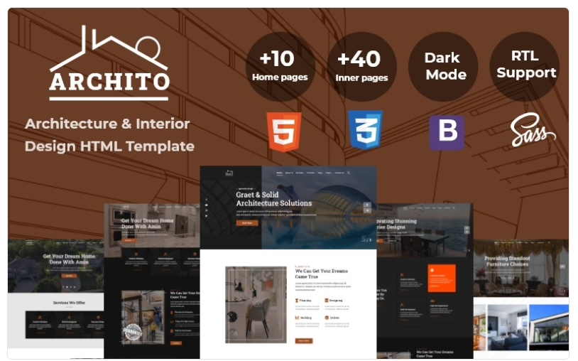 Archito Modern Architecture Interior Design Responsive Bootstrap Website Template