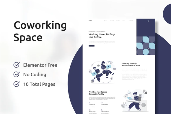 Vinic Coworking Space Elementor Template Kit