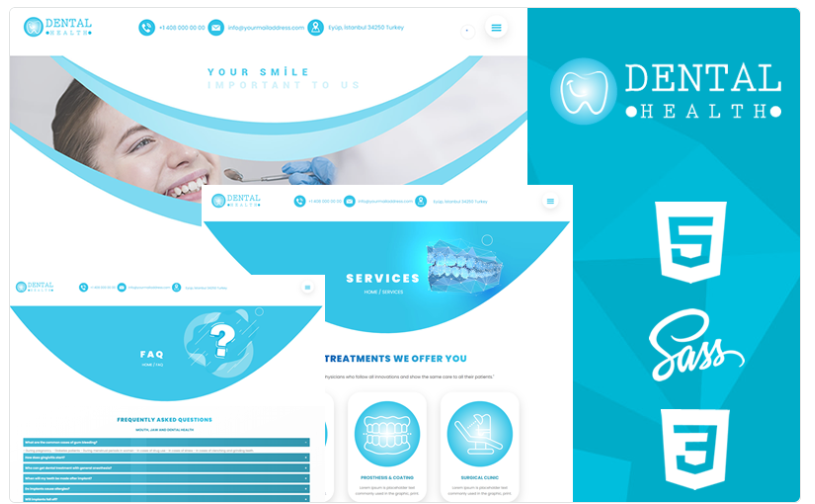 Dental Health Creative Responsive HTML5 CSS3 Theme Website Template