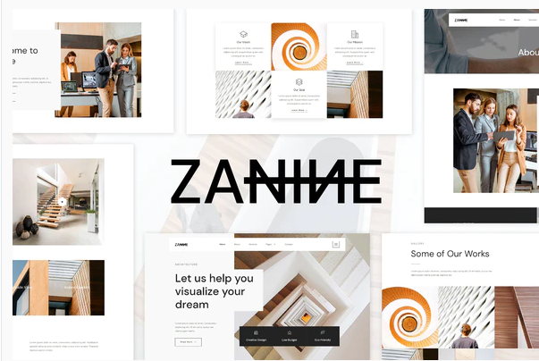 Zanine Architecture Agency Elementor Template Kit