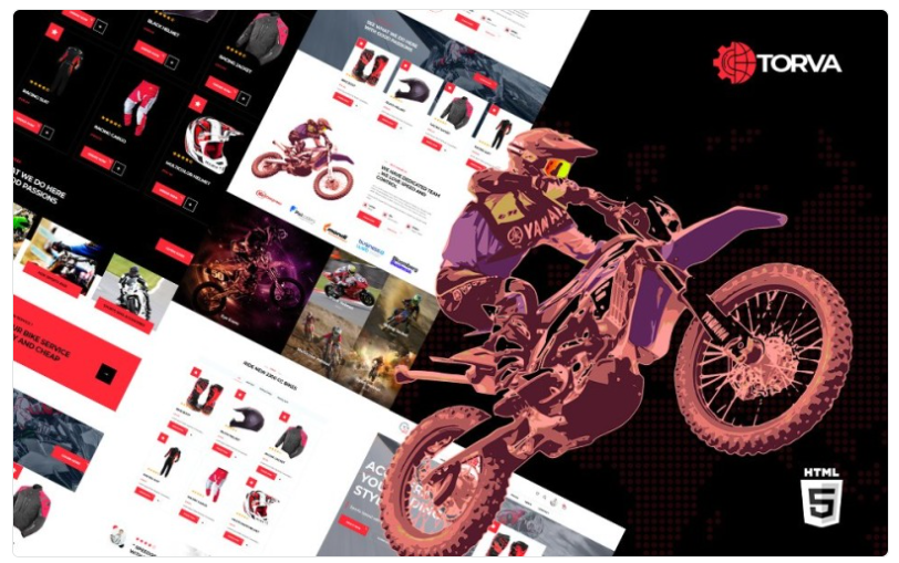 Trova Sports Motor Bike Shop and Accessories Website Template