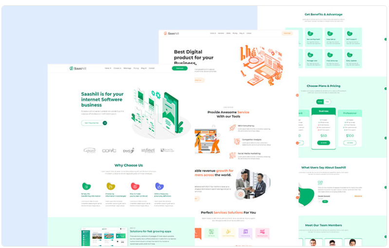 Saashill Software Website Template