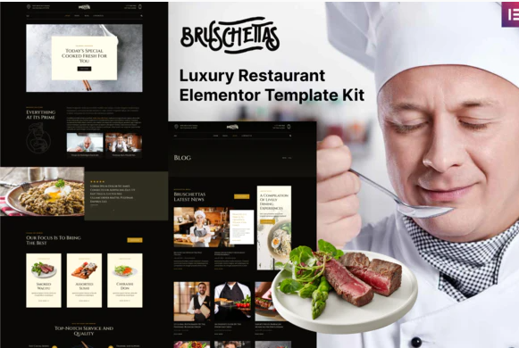 Bruschettas Luxury Restaurant Elementor Template Kit