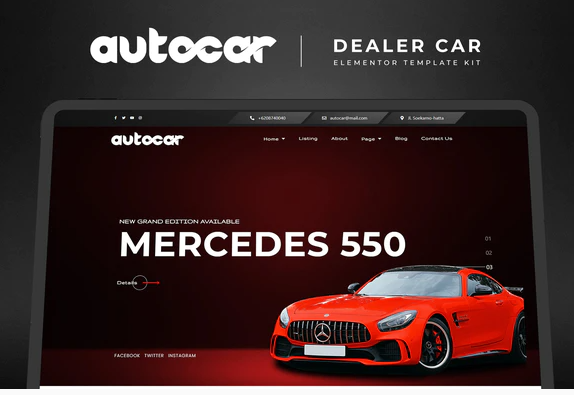 Autocar Car Dealer Elementor Template Kit