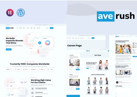 Averush Digital Marketing Creative Agency Elementor Template Kit