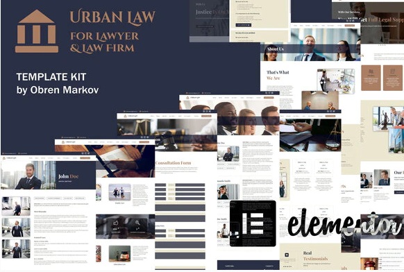 Urban Law Lawyer Law Firm Elementor Template Kit