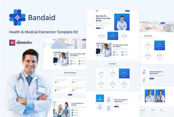 Bandaid Health Medical Elementor Template Kit 2