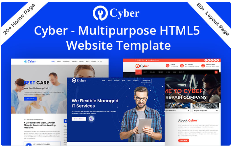 Cyber Multipurpose HTML5 Website Template