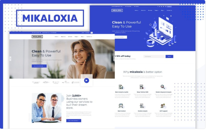 Mikaloxia Multipurpose Business HTML5 Website Template