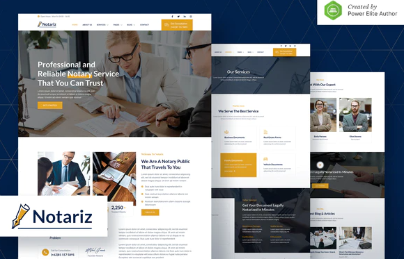 Notariz – Notary Public Legal Services Elementor Template Kit